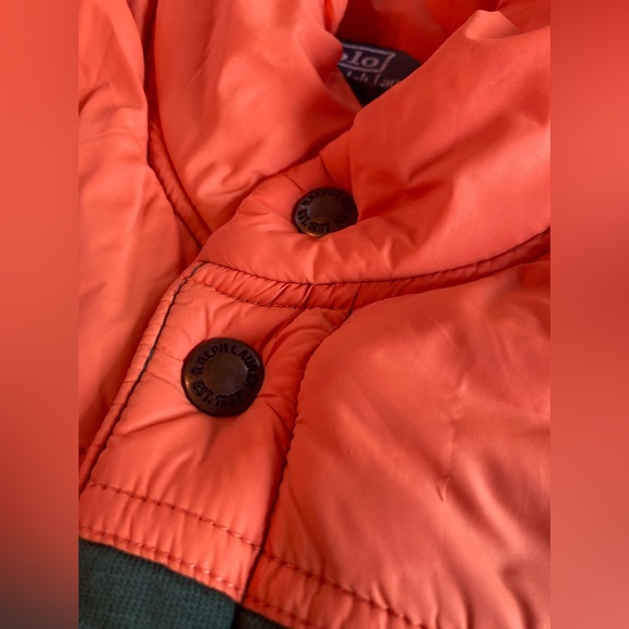 Polo by Ralph Lauren Men's Green and Orange Puffer Vest - Picture 5 of 8